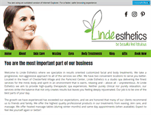 Tablet Screenshot of linde-esthetics.com
